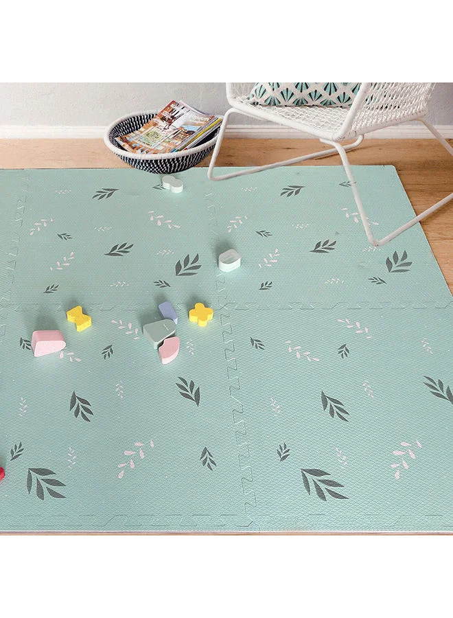 Bumble & Bird 6 Pieces - Baby Play Mat - Motor Skills Educational Mat, Non Toxic Eva Foam - Waterproof, Easy To Clean, Easy To Store - 60Cm X 60Cm X 1.2Cm - Leaves