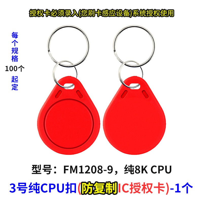 Cpu Access Card Fudan Fm1208-10 Elevator Card Pattern Printing M1 Chip No.3 Ic Card Keychain - Image 1