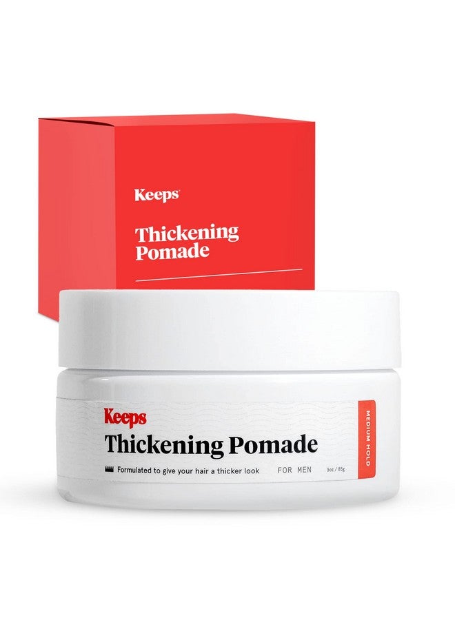 Keeps Matte Thickening Pomade for Men - Natural Ingredients for Fuller Hair: Biotin, Caffeine, Green Tea & Saw Palmetto - All-Day Medium Hold for All Styles - Image 1