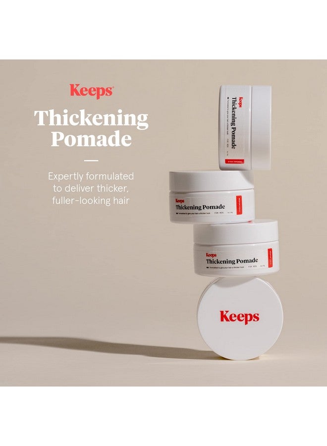Keeps Matte Thickening Pomade for Men - Natural Ingredients for Fuller Hair: Biotin, Caffeine, Green Tea & Saw Palmetto - All-Day Medium Hold for All Styles - Image 3