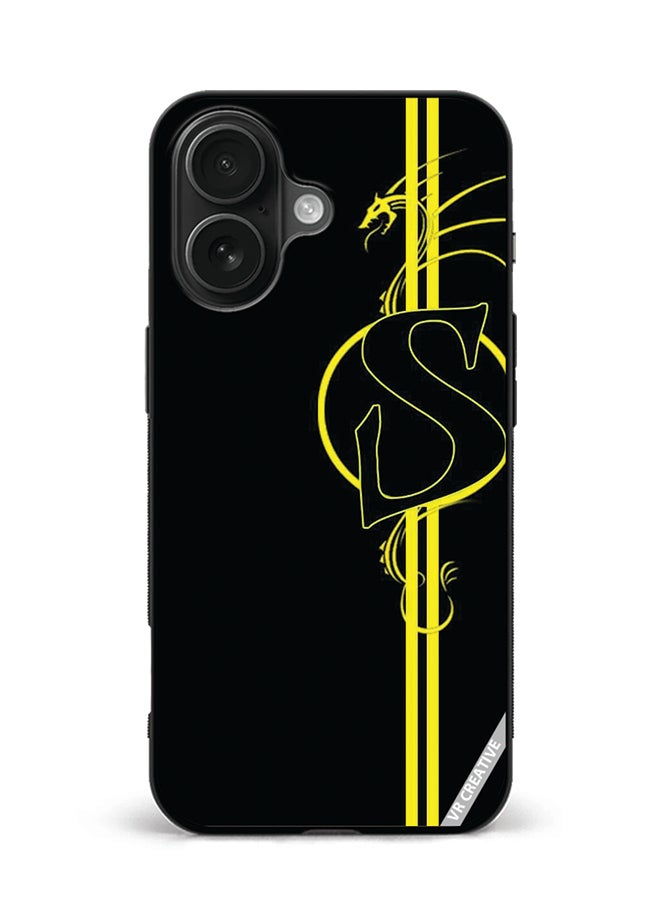 Protective Case Cover For Apple iPhone 16 Letter S Design Multicolour