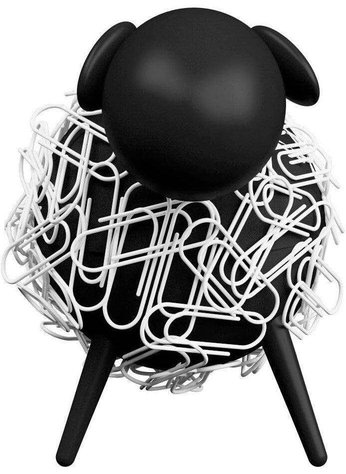 Allocacoc Sheepi  The Magnetic Paper Clip Dispenser Sheep  Black with White Paper Clips  The Animal Paper Clip Holder for Any Desk  - Image 2