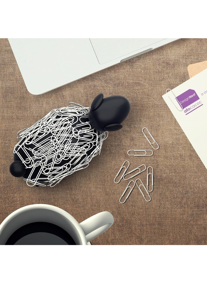 Allocacoc Sheepi  The Magnetic Paper Clip Dispenser Sheep  Black with White Paper Clips  The Animal Paper Clip Holder for Any Desk  - Image 5