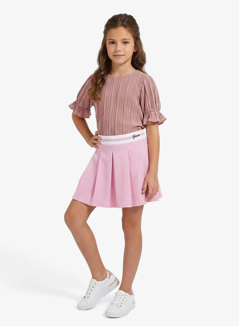 GUESS Infant Pleated Punto Milano Midi Skirt - Image 1