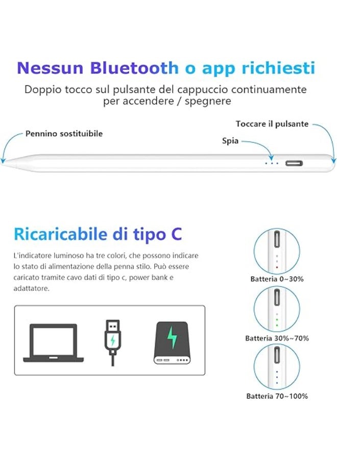 Stylus Pen with Dual Tips - Easy-to-Use & Palm Rejection Technology - Compatible with Android, Samsung, Huawei, Tablets, and Mobile - Image 2