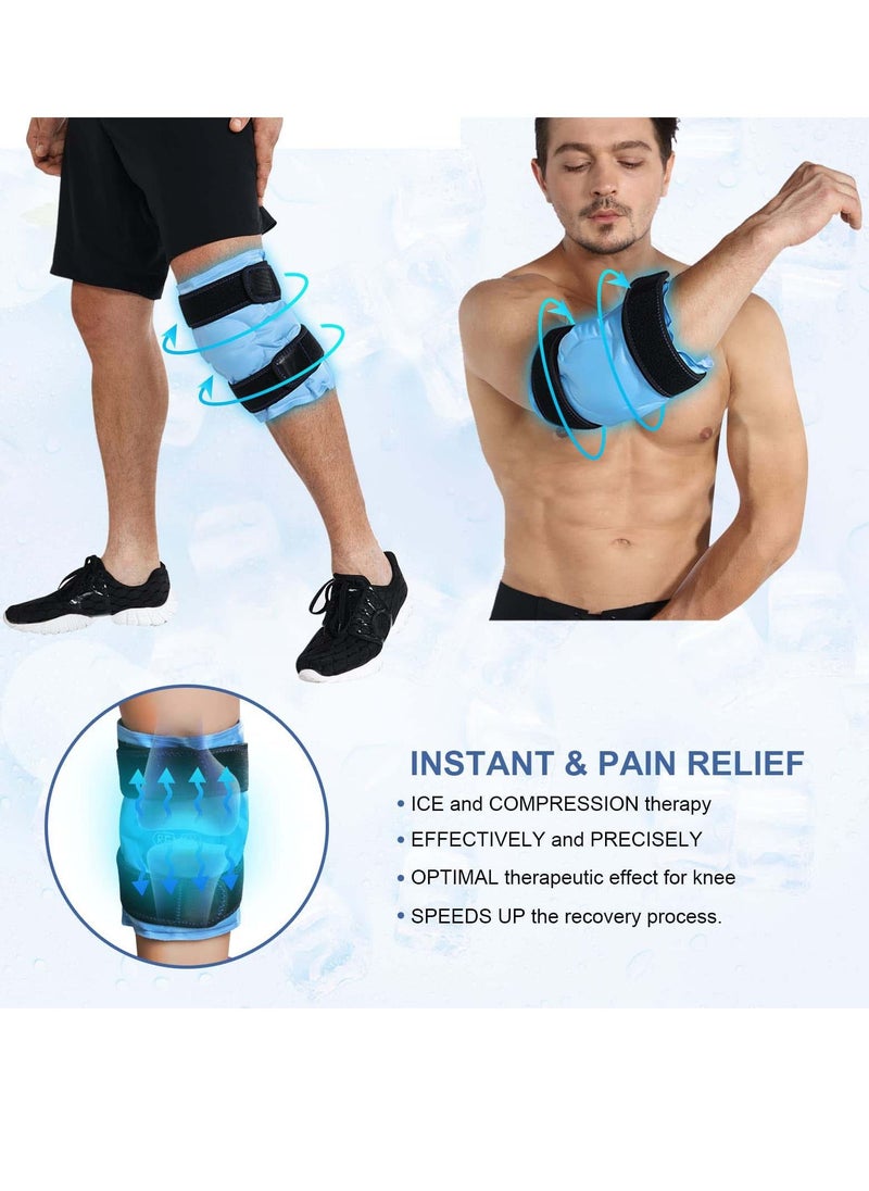 Excefore - Ice Pack for Knee Injuries, Reusable Gel Cold Compress Knee Wraps for Knee Injuries, Swelling, Pain Relief, Compression Brace for Injuries - Image 1