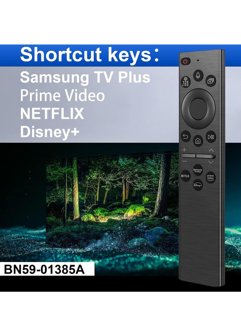 ELTRAZONE Voice Remote Control Replacement for Samsung Smart TV – Compatible with Crystal UHD, QLED 4K/8K Models (2020–2022) – BN59-01385A – Voice Assistant Support, Plug & Play, Quick Access Buttons, Long-Range IR & Bluetooth - Image 2