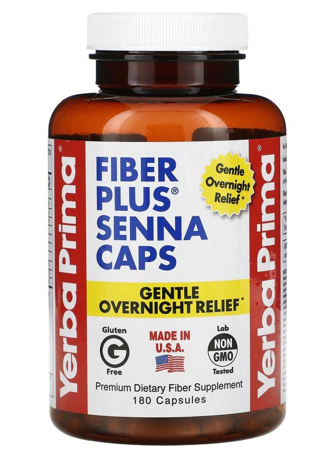 Yerba Prima Fiber Plus Senna Caps 180 Capsules