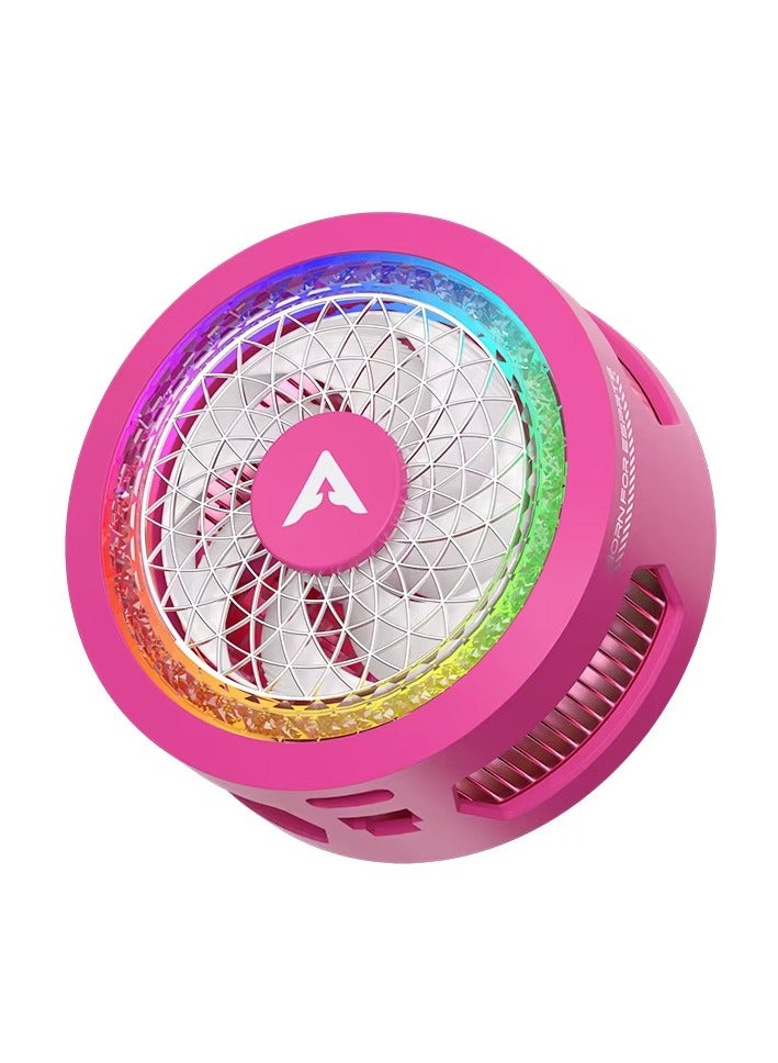 PIVA B3 25W Mobile Phone Cooling Fan with Colorful LED Lights, Semiconductor Mobile Phone Cooler with Rotating Magnetic Clip for PUBG Games - Image 1