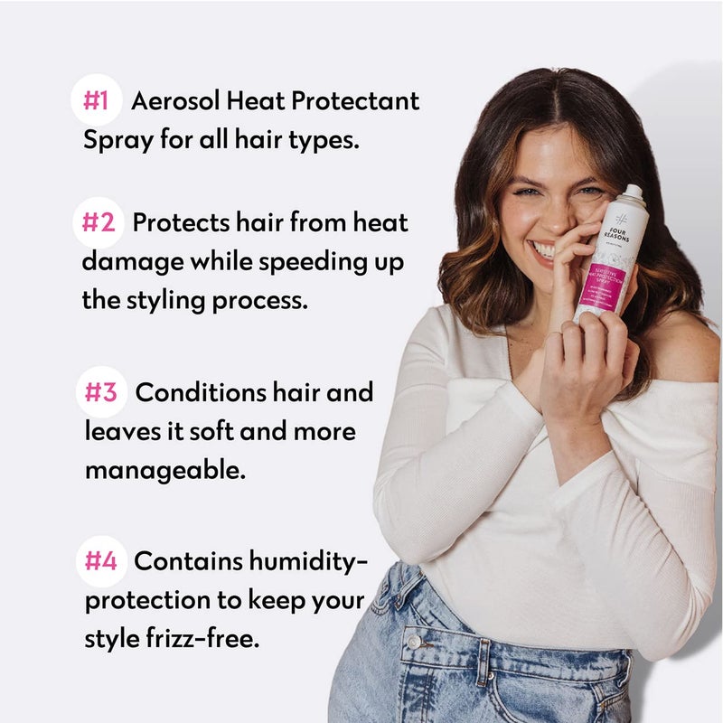 No nothing Heat Protectant Spray for hair - Hypoallergenic, Fragrance Free, 4.97oz - Ultimate Thermal Protection for all hair types, Salon-Worthy Shine for Color-Treated Hair - Image 2