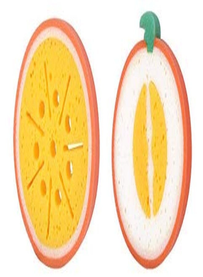 Mopslik - Kids Babies and Adults Fruit Shaped Bath Soft Sponge (Multicolor) (Pack Of 2) - Image 4