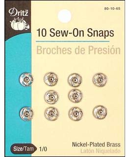 Dritz Sew-On Snaps Nickel size 1/0 - Image 2