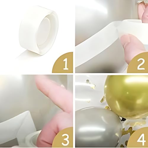 Hemito Rubber Birthday Decoration Kit 69 Pieces - Gold Black Balloons With Birthday Banner, Glue Dot, Arc, Confetti Balloons with Balloon Pump for Boys Kids Baby Birthday Decoration Items - Image 3