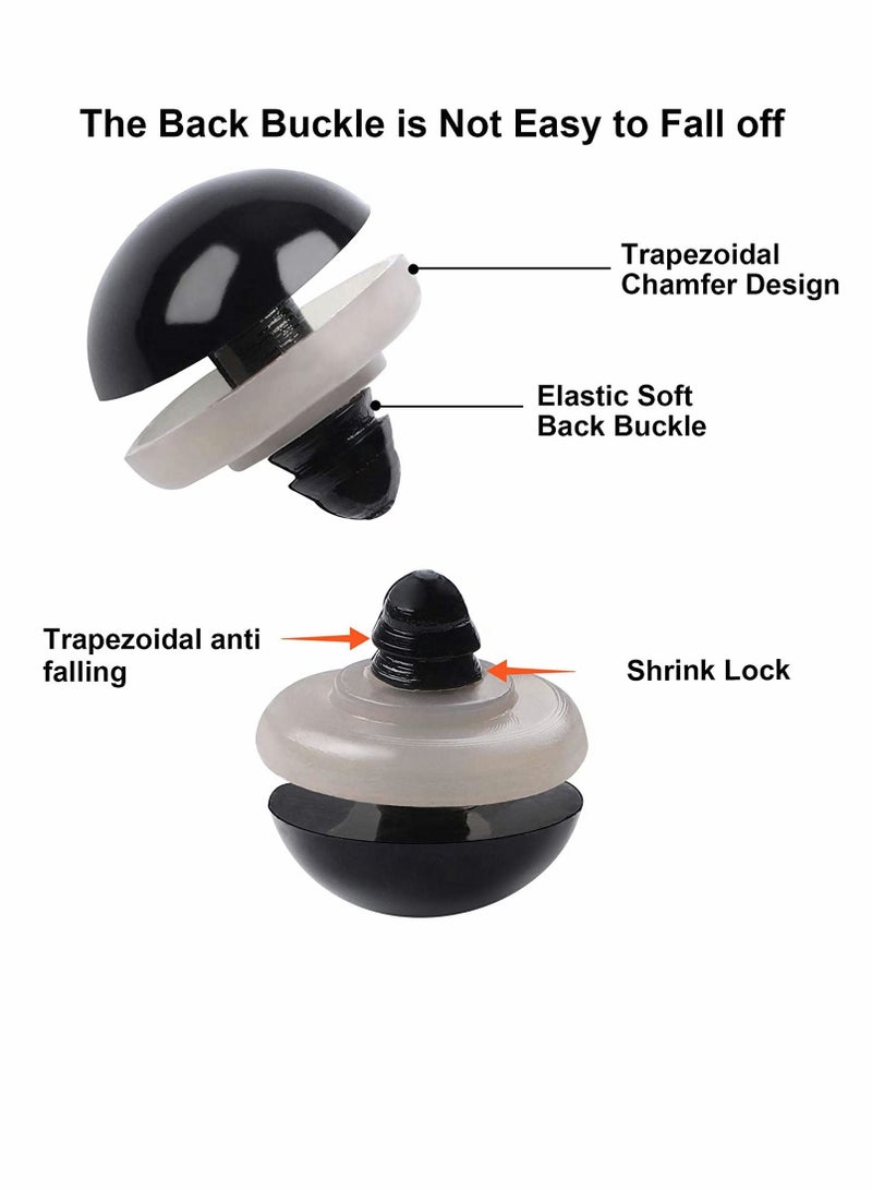 SYOSI Doll Eyes with Washers, 120 Pcs Plastic Safety Crochet Eyes and 120 Pcs Washers, for Crochet Crafts Washer Assorted Sizes for Doll, Plush Animal and Teddy Bear Puppet Craft Making (0.8 Inch/20 mm) - Image 3