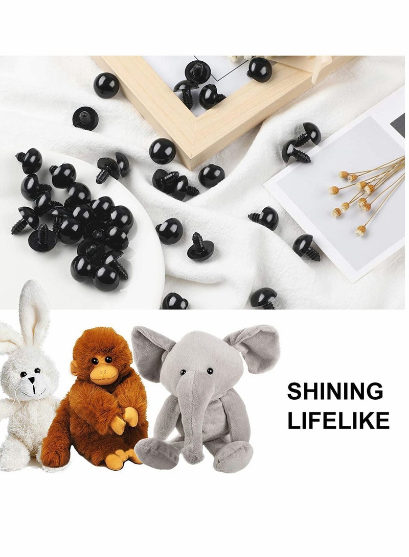 SYOSI Doll Eyes with Washers, 120 Pcs Plastic Safety Crochet Eyes and 120 Pcs Washers, for Crochet Crafts Washer Assorted Sizes for Doll, Plush Animal and Teddy Bear Puppet Craft Making (0.8 Inch/20 mm) - Image 4