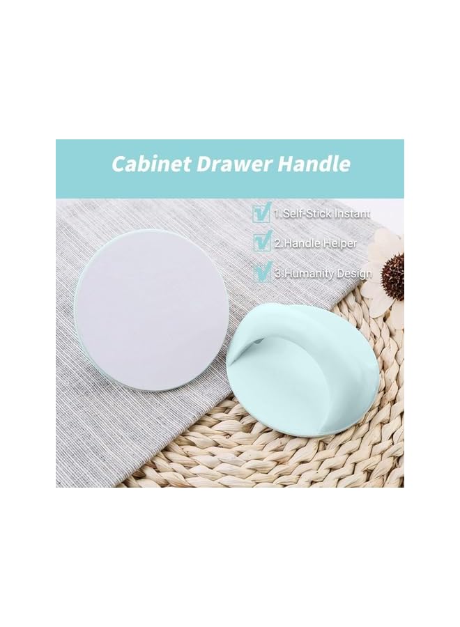 promass Self Adhesive Knobs, 12 Pcs Instant Cabinet Drawer Handles, White, Polypropylene, Round, Easy to Install, No Drilling, No Screws, Contemporary Style - Image 3