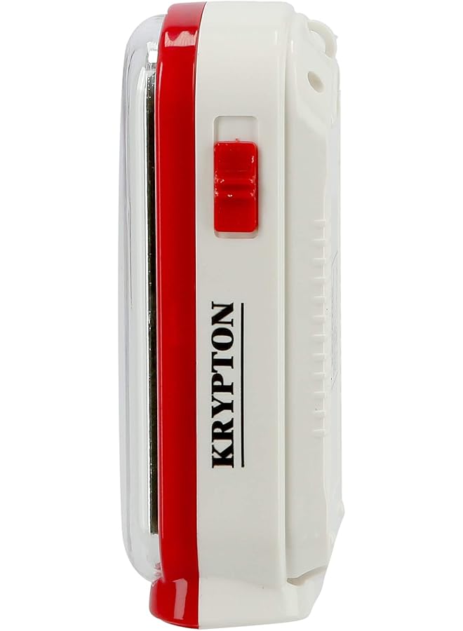 كريبتون فانوس طوارئ LED قابل لإعادة الشحن KNE5127 تصميم لحماية بصر العين فائق السطوع ويعمل لمدة 4 ساعات تصميم صغير محمول وخفيف الوزن 24 قطعة LED عالية الطاقة باللون الأحمر - Image 3