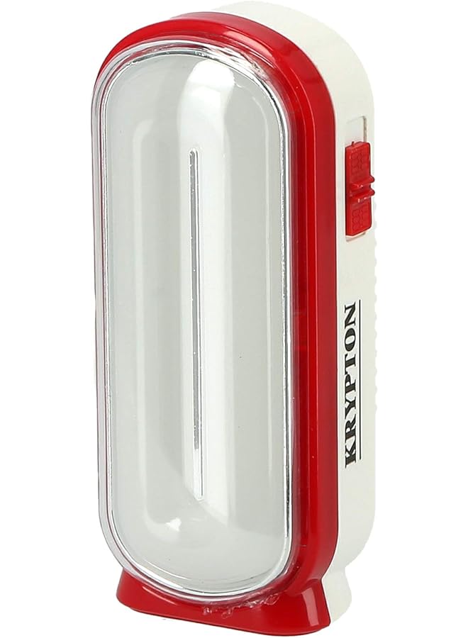 كريبتون فانوس طوارئ LED قابل لإعادة الشحن KNE5127 تصميم لحماية بصر العين فائق السطوع ويعمل لمدة 4 ساعات تصميم صغير محمول وخفيف الوزن 24 قطعة LED عالية الطاقة باللون الأحمر - Image 4