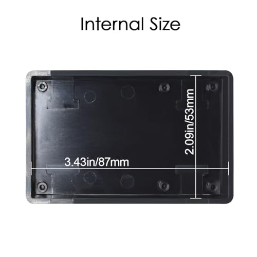 LeMotech Project Box, 5 Pieces ABS Electrical Box Small Junction Box for Electronics PCB Case,Electronic Hobby Box Black, Outside Size 3.6 x 2.3 x 0.9 inch (92 x 58 x 23 mm) - Image 3