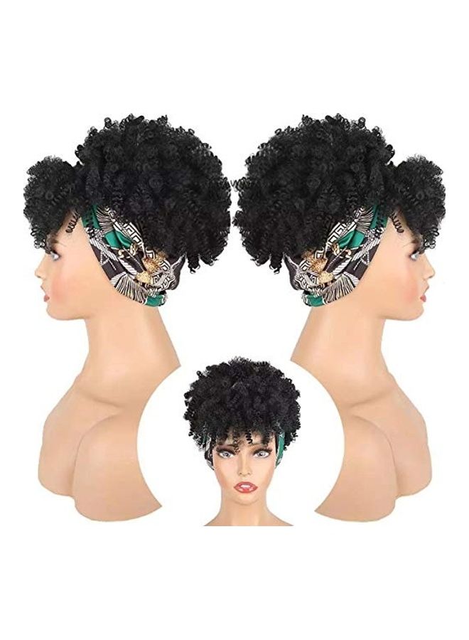 NIBEMINENT Afro Kinky Curly Hair Wigs Black One Size - Image 5