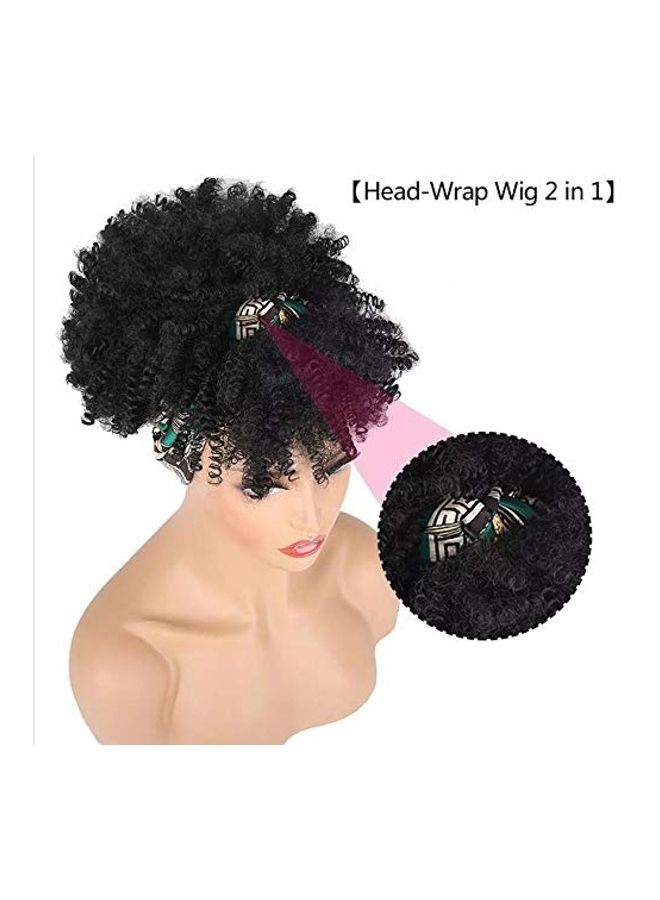 NIBEMINENT Afro Kinky Curly Hair Wigs Black One Size - Image 2