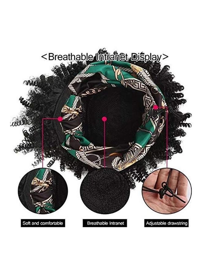 NIBEMINENT Afro Kinky Curly Hair Wigs Black One Size - Image 3