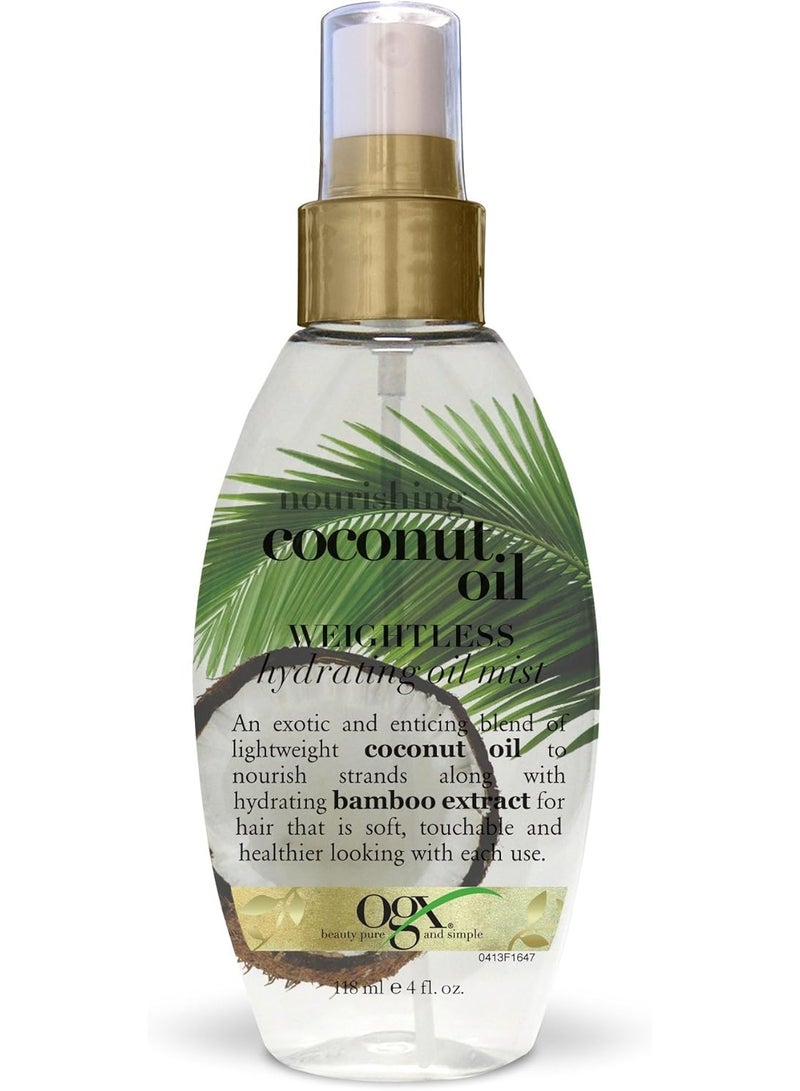 Nourishing+ Coconut Oil Weightless Hydrating Oil Mist 118ML