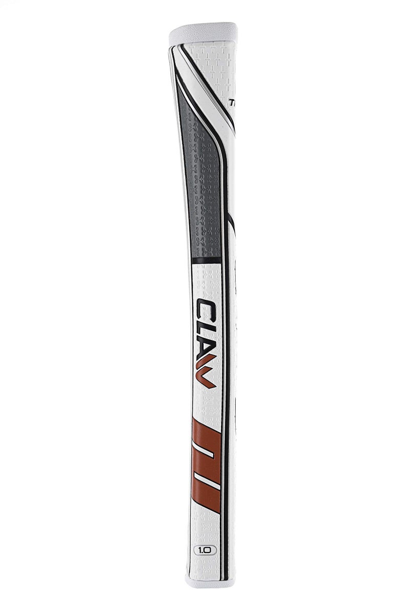 Super Stroke SuperStroke Traxion Claw® Golf Putter Grip, White/Red (Claw® 1.0) | Advanced Surface Texture That Improves Feedback and Tack | Minimize Grip Pressure with a Unique Parallel Design | Tech-Port - Image 2