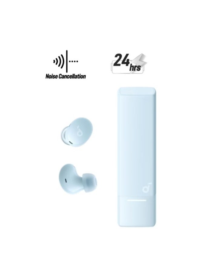 Soundcore A30i by Anker, Noise Cancelling Earbuds, Lipstick-Shaped Stylish Design, Tiny, Lightweight Comfort, Smart Noise Cancelling, Clear Sound, 24H Playtime, IP54, Wireless Earbuds, Bluetooth 5.4 Blue