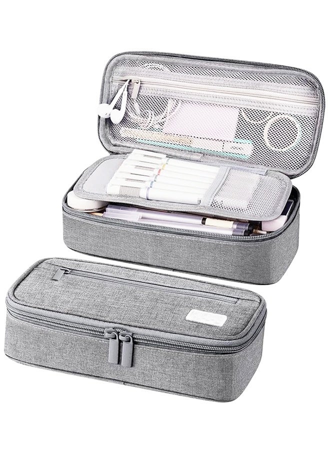 حافظة أقلام رصاص، منظم تخزين كبير للقرطاسية، أساسيات العودة إلى المدرسة، حافظة أقلام تحديد للوازم المدرسية للكلية والثانوية - Image 1