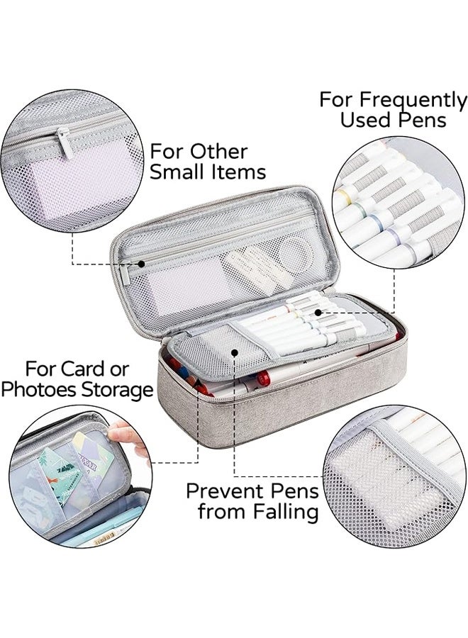 حافظة أقلام رصاص، منظم تخزين كبير للقرطاسية، أساسيات العودة إلى المدرسة، حافظة أقلام تحديد للوازم المدرسية للكلية والثانوية - Image 4