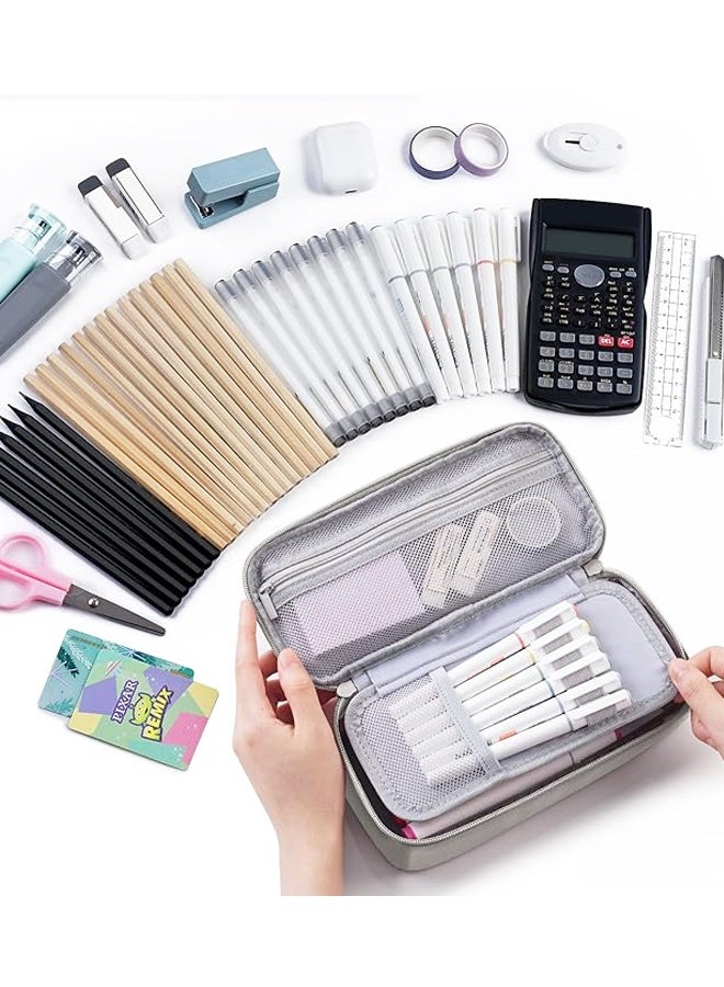 حافظة أقلام رصاص، منظم تخزين كبير للقرطاسية، أساسيات العودة إلى المدرسة، حافظة أقلام تحديد للوازم المدرسية للكلية والثانوية - Image 3