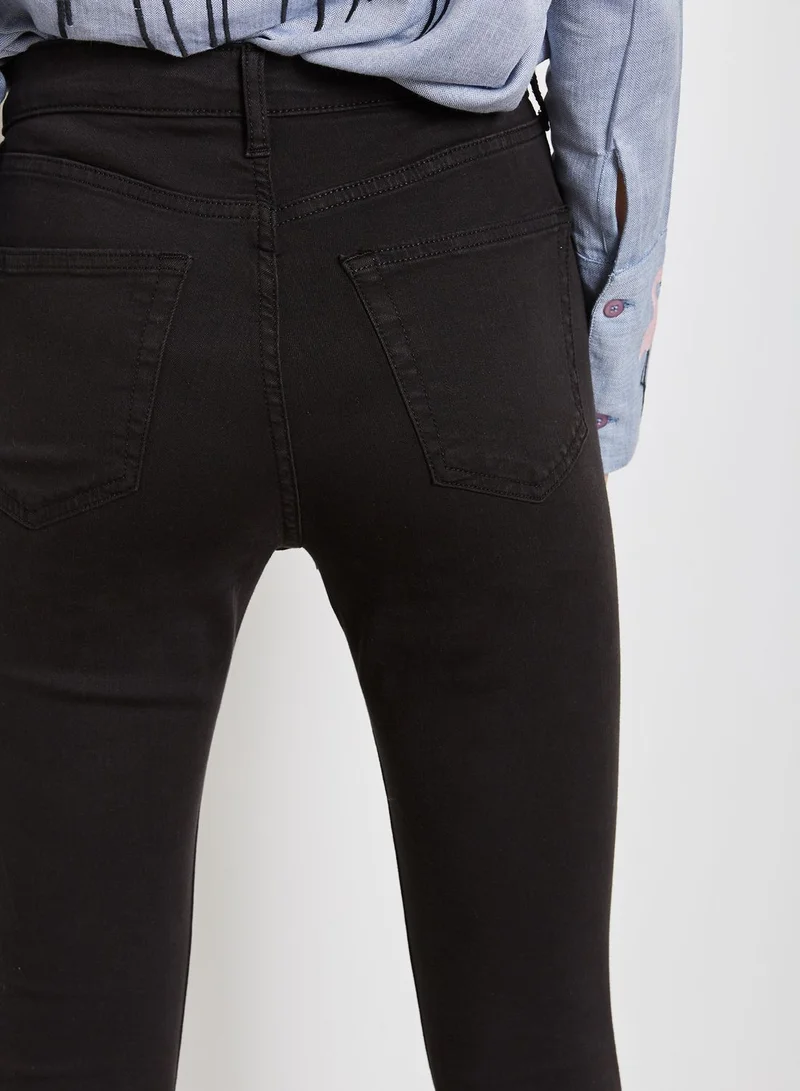 TOPSHOP Black Leigh Jeans