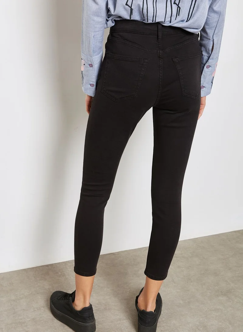 TOPSHOP Black Leigh Jeans
