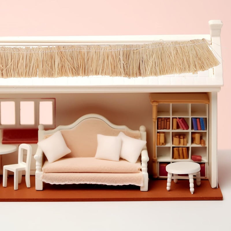 SUPVOX 6 Pack Artificial Thatch Roll - Realistic Fake Straw Roofing Material for DIY Miniature Houses, Model Train Scenery, Diorama & Mini Grass Roof Decor - Image 5