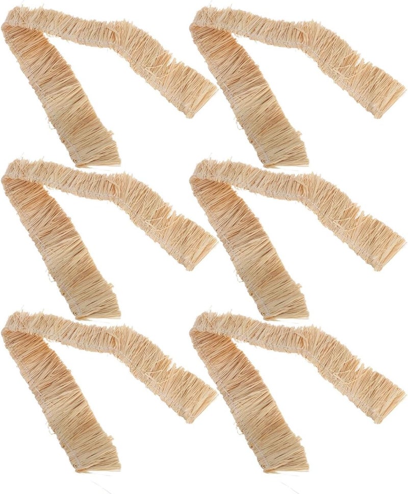 SUPVOX 6 Pack Artificial Thatch Roll - Realistic Fake Straw Roofing Material for DIY Miniature Houses, Model Train Scenery, Diorama & Mini Grass Roof Decor - Image 1