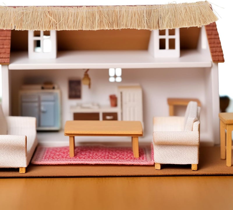 SUPVOX 6 Pack Artificial Thatch Roll - Realistic Fake Straw Roofing Material for DIY Miniature Houses, Model Train Scenery, Diorama & Mini Grass Roof Decor - Image 2
