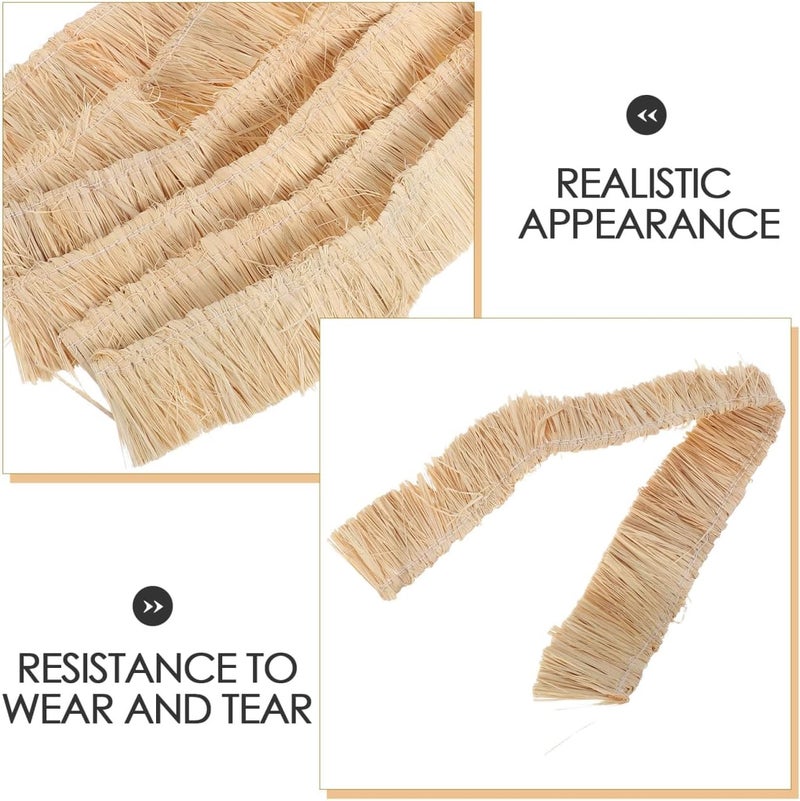 SUPVOX 6 Pack Artificial Thatch Roll - Realistic Fake Straw Roofing Material for DIY Miniature Houses, Model Train Scenery, Diorama & Mini Grass Roof Decor - Image 4