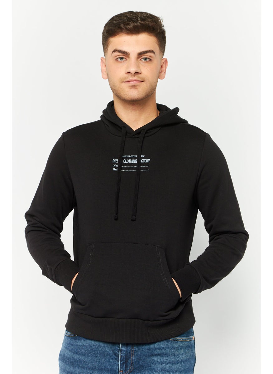 DIESEL Men Brand Logo Pull Over Sweatshirts, Black  - Image 1
