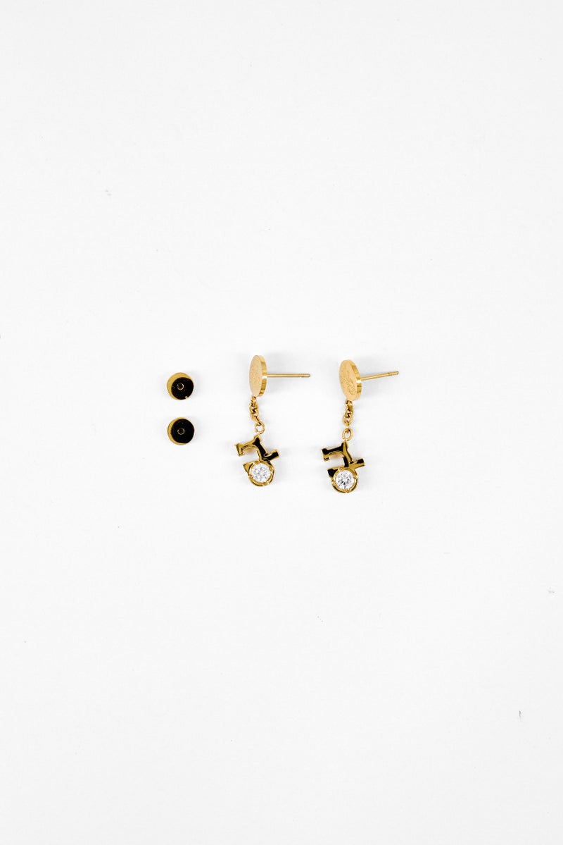 RoccoBarocco Women 1 Pair Gold Plated Metal Earrings, Gold  - Image 3