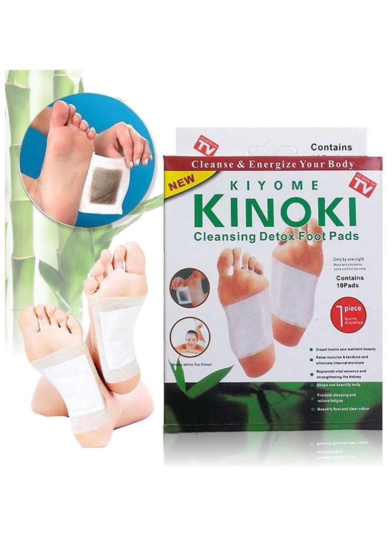 لصقات كينوكي ديتوكس للقدمين من خشب البامبو والأفسنتين مع لاصق للعناية بالقدمين وتحسين النوم - Image 1