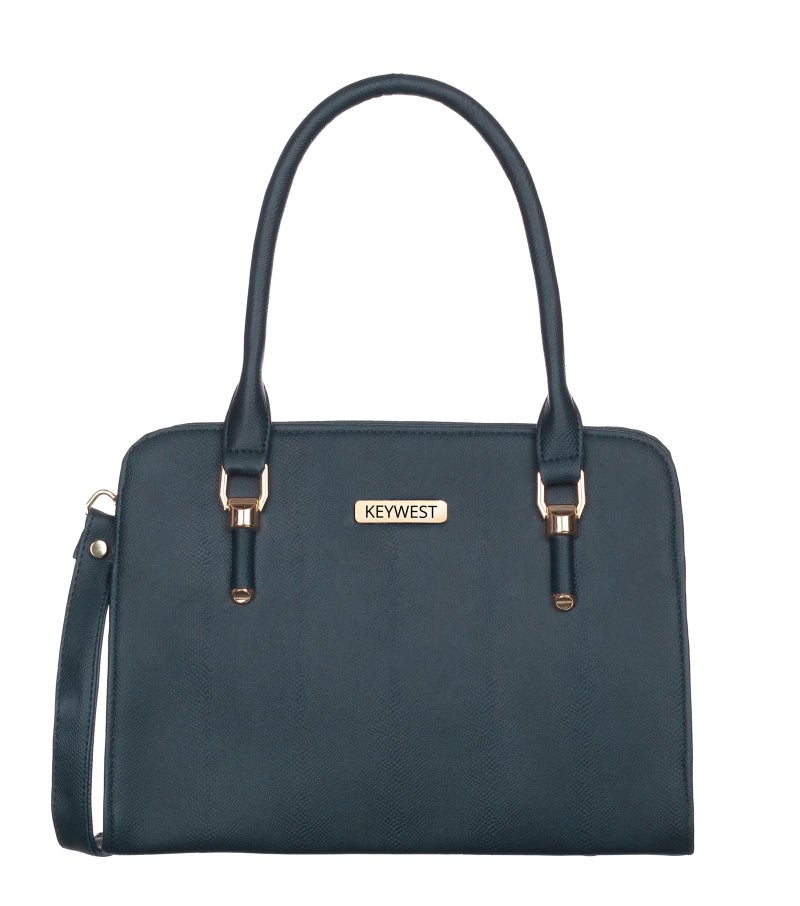 Keywest Women's Squarish Satchel Tote Handbag for Women | Ladies purse | Stylish Shoulder Bag | Gift For Woman | Blue - Image 1