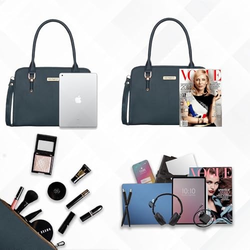 Keywest Women's Squarish Satchel Tote Handbag for Women | Ladies purse | Stylish Shoulder Bag | Gift For Woman | Blue - Image 4