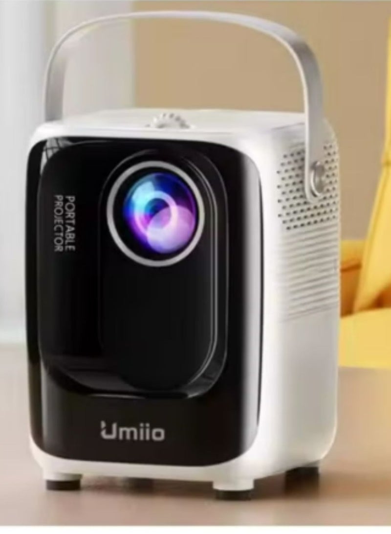 Umiio A007 Portable Smart Intelligence Projector Full HD 1080P, Android Video Projector with 5G WiFi & Bluetooth, Compatible With iOS Android HuaweiCast Suitable for Outdoor Meeting and Home Theater -White  - Image 2