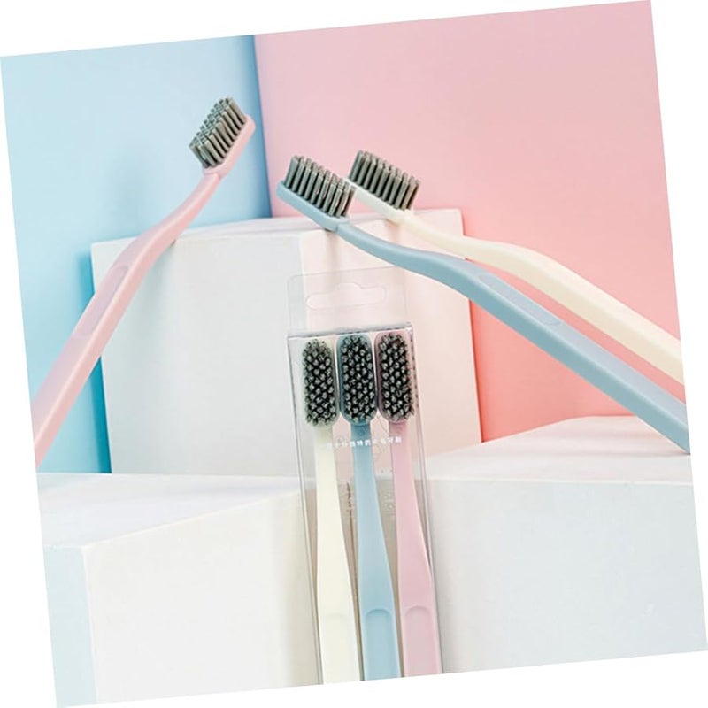 6 قطع فرش أسنان بفحم الخيزران فائقة النعومة مريحة للاستخدام للكبار بالجملة مغلفة بشكل فردي - Image 5