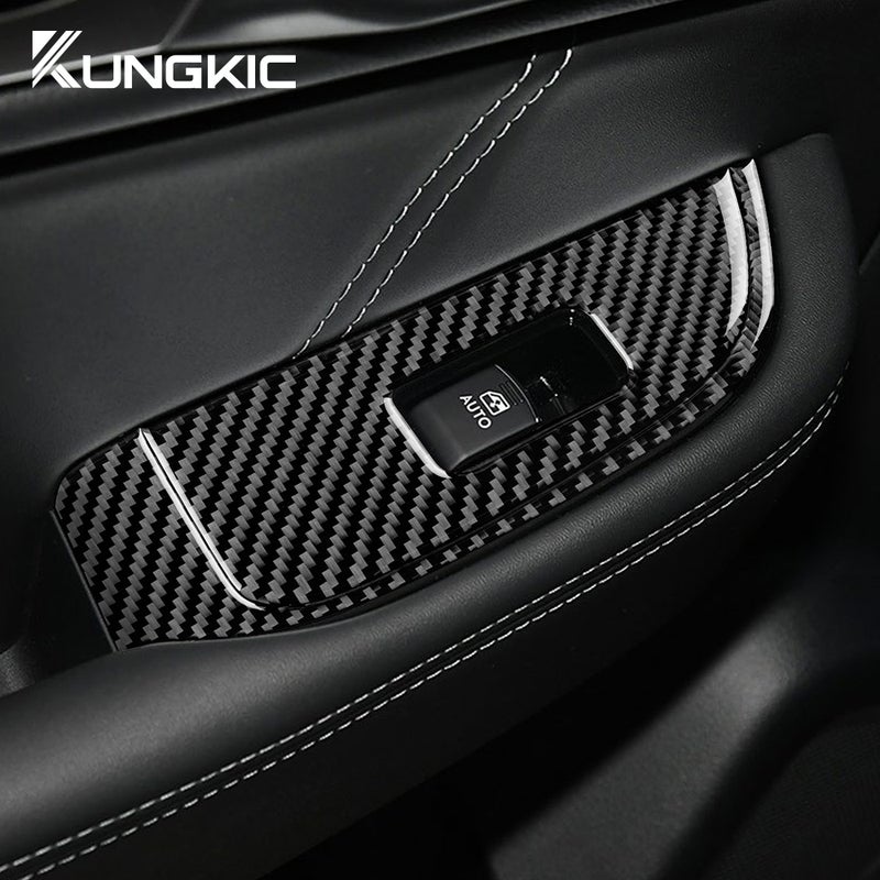 Real Soft Carbon Fiber Sticker For Subaru Legacy Outback 2015 2016 2017 2018 2019 LHD RHD Car Door Window Panel Accessories - Image 4