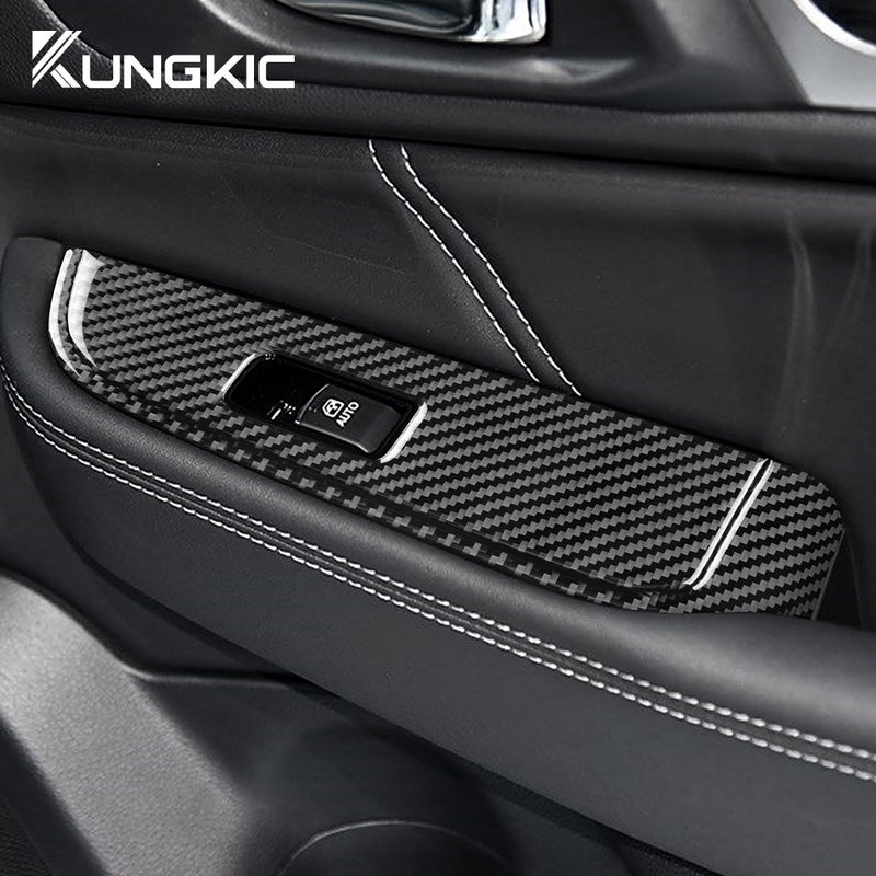 Real Soft Carbon Fiber Sticker For Subaru Legacy Outback 2015 2016 2017 2018 2019 LHD RHD Car Door Window Panel Accessories - Image 3