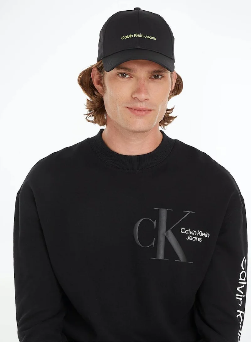 Calvin Klein Jeans Men's Cotton Institutional Cap - Cotton, Black/ Green