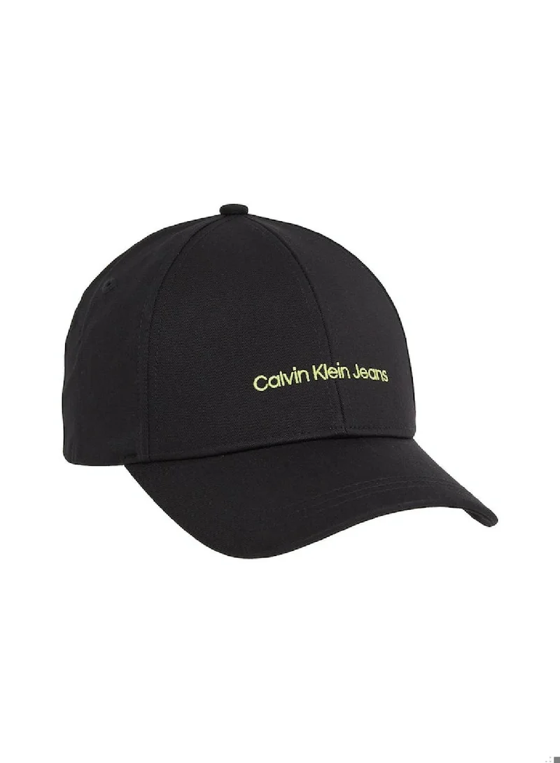 Calvin Klein Jeans Men's Cotton Institutional Cap - Cotton, Black/ Green