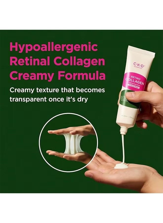 CKD Collagen Tightening Glow Cream Pack 80ml, Peel Off Face Mask for Firming, Hydrating and Brightening Anti Aging, Skin Care - Image 3
